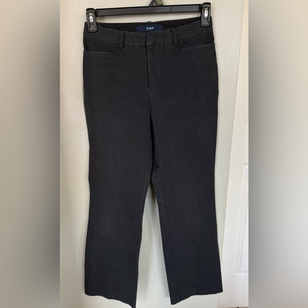 GAP Pants Gray Bootcut Stretch 6R Flat Pockets Business Casual Career 28 x 30